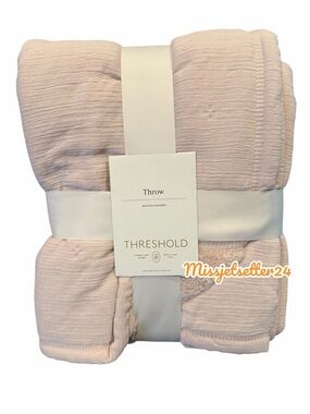 NWT Large Light Pink Target Threshold Throw 50x60